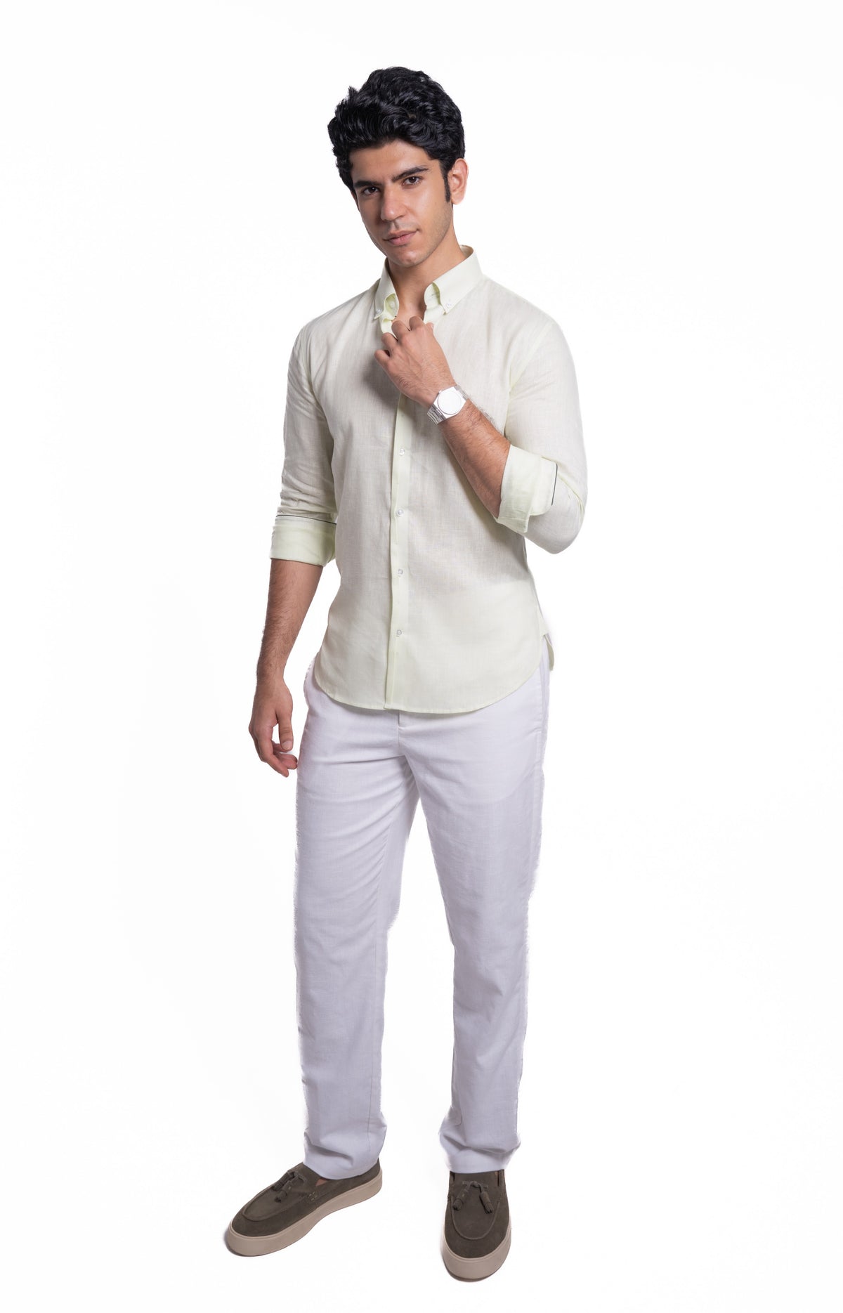 Pure Linen Shirt - Pastels - Citrine