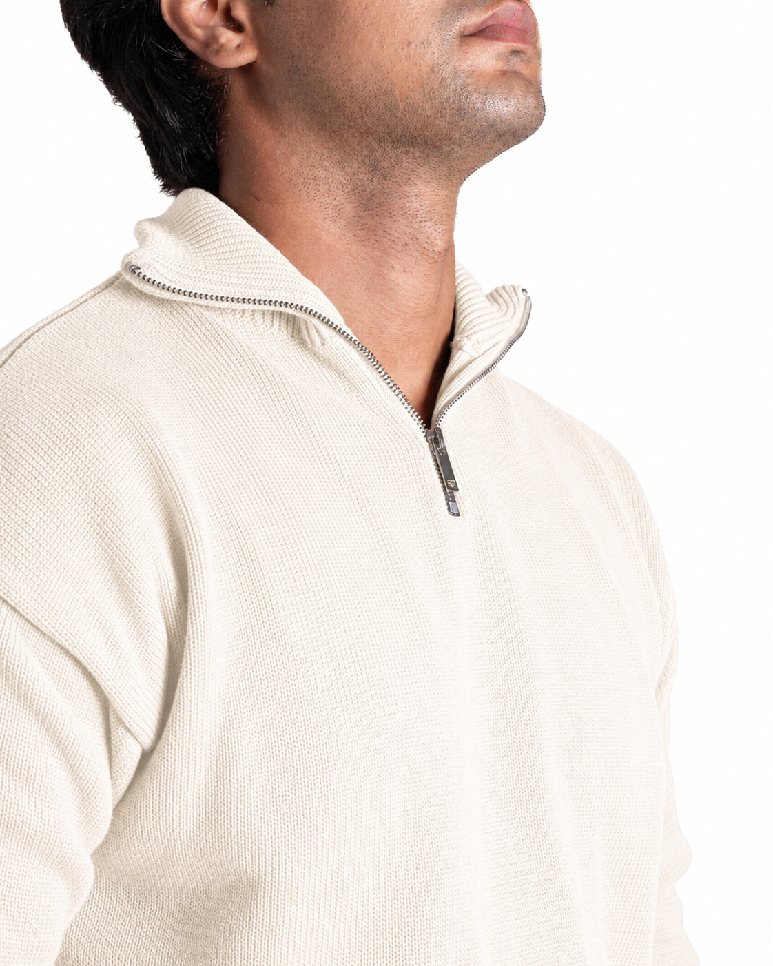 Quarter-zip - Oversized - Ivory