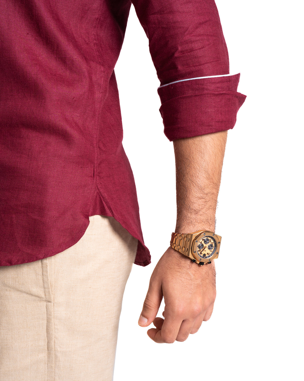 Pure Linen Shirt - Earthy - Oxblood