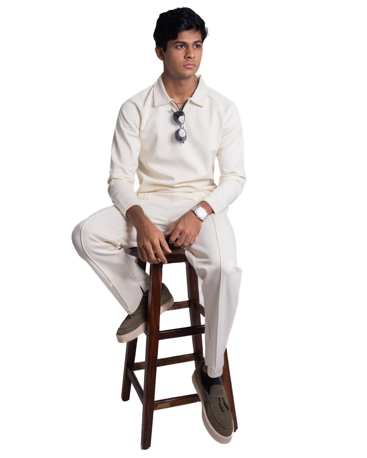 Still Full - Sleeved Polo - Ivory