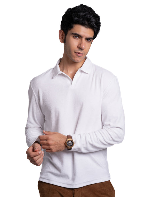 Cotton Terry Polo - Cloud