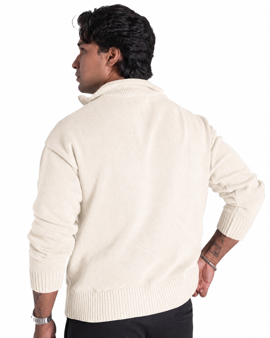 Quarter-zip - Oversized - Ivory