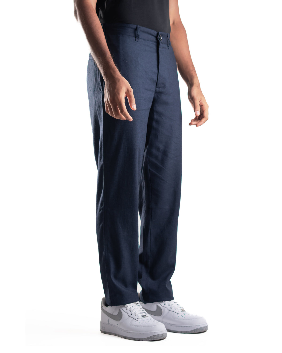 Linen - Lyocell Trousers - Dark Navy