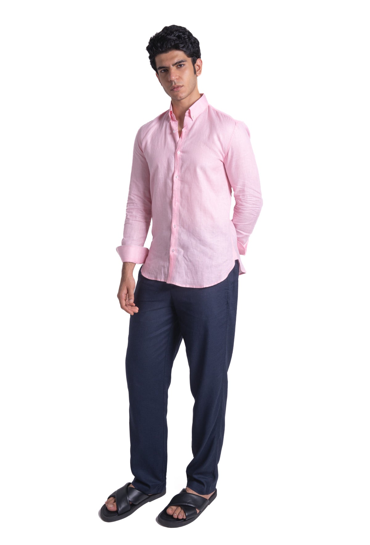 Pure Linen Shirt - Pastels - Blush